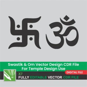 Swastik & Om Vector Design CDR File | For Temple Design Use