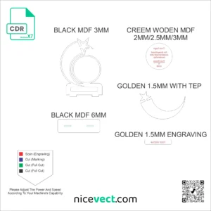 MDF Trophy Laser Cut Design Premium Vector CDR File Dowload Image 2