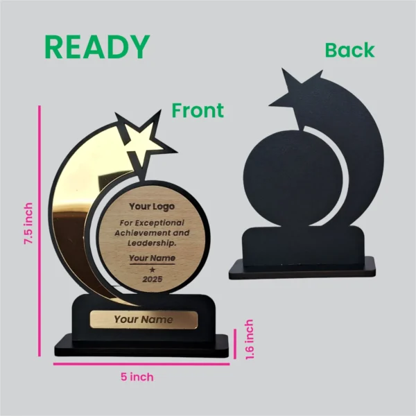 MDF Trophy Laser Cut Design Premium Vector CDR File Dowload Image 2