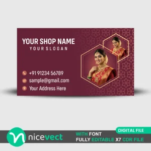 Download a free and professional Visiting Card Design for Jewellery Shop in CDR format. Editable in CorelDRAW, perfect for printing and personal use