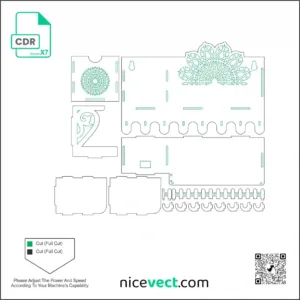 Laser Cut Key Hanger and Mobile Holder CDR File Front Image