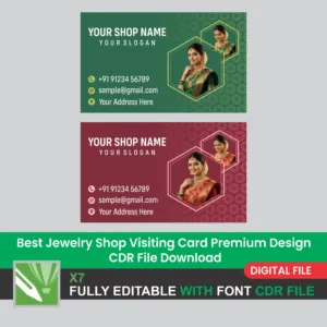 Modern Jewelry Shop Visiting Card Design CDR File Download