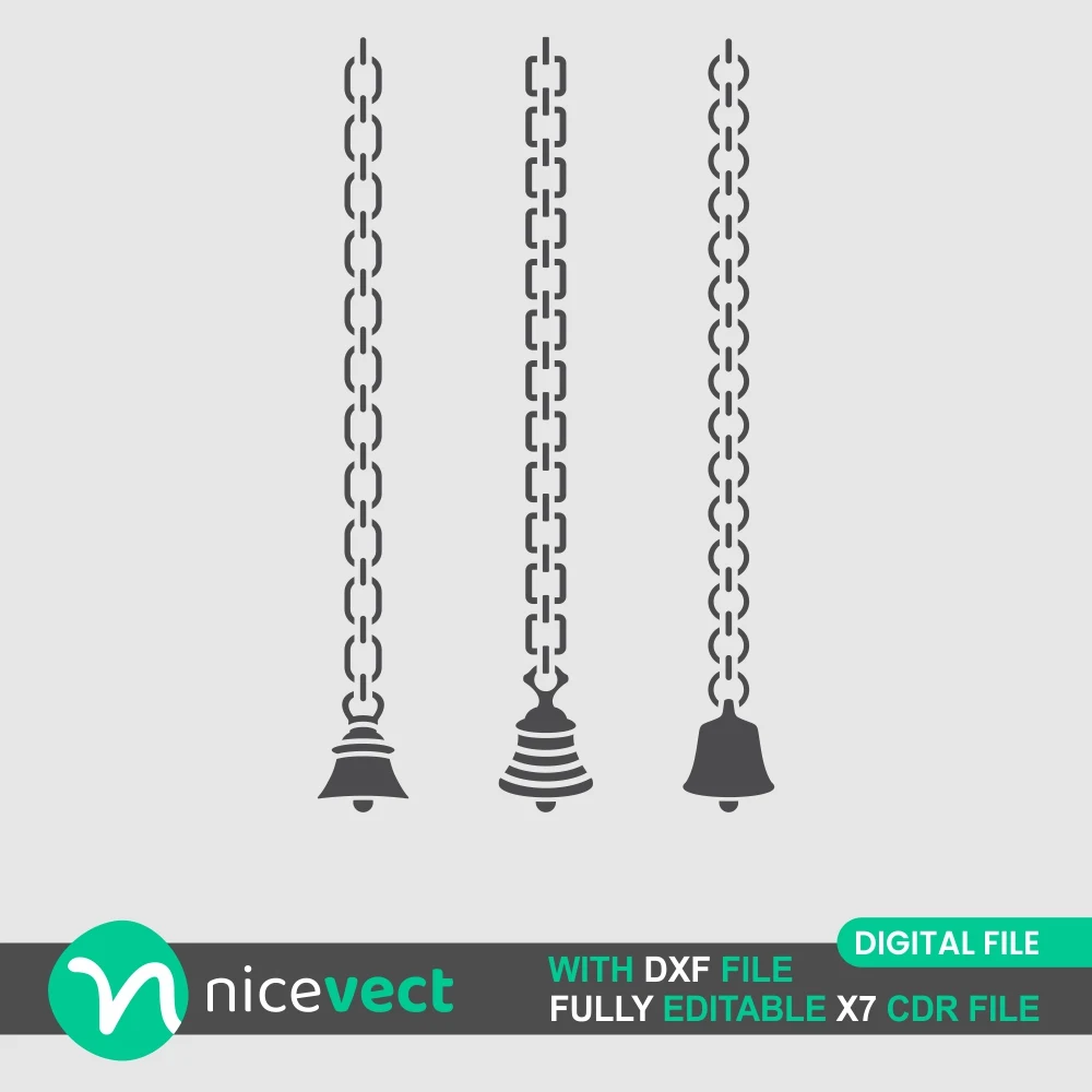 Temple Pooja Bell CNC Laser Cutting Design CDR file. High quality editable vector, laser ready template with instant download. Abhi download karein.