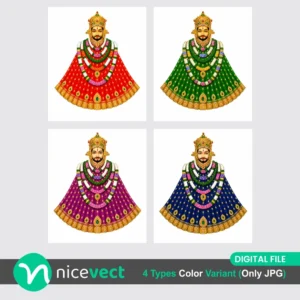 Khatu Shyam Ji 4 Color Variant JPG Images for Print | Instant Download