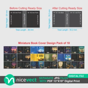 Miniature Book Covers PDF & JPG Free Printable Download